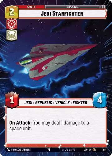 Jedi Starfighter (Hyperspace) (408), Legends of the Force — Star Wars card price