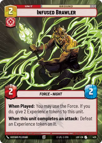 Infused Brawler (Hyperspace) (420), Legends of the Force — Star Wars card price