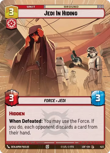 Jedi In Hiding (Hyperspace) (423), Legends of the Force — Star Wars card price