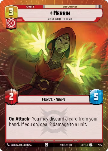 Merrin - Alone with the Dead (Hyperspace) (424), Legends of the Force — Star Wars card price