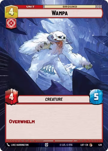 Wampa (Hyperspace) (428), Legends of the Force — Star Wars card price