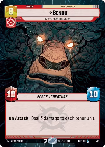 Bendu - Do You Fear the Storm? (Hyperspace) (434), Legends of the Force — Star Wars card price