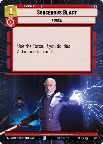 Sorcerous Blast (Hyperspace) (436), Legends of the Force — Star Wars card price