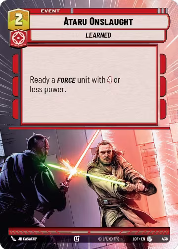 Ataru Onslaught (Hyperspace) (438), Legends of the Force — Star Wars card price