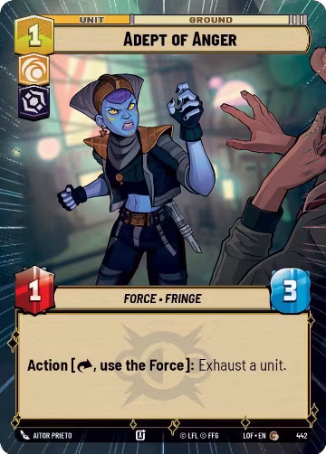 Adept of Anger (Hyperspace) (442), Legends of the Force — Star Wars card price