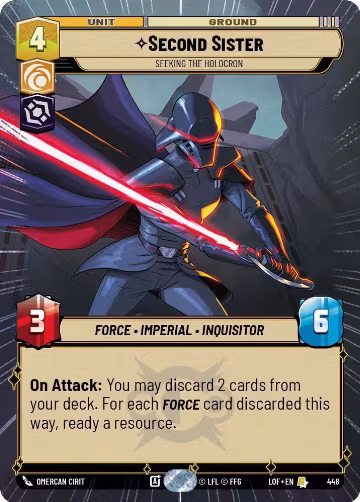 Second Sister - Seeking the Holocron (Hyperspace) (448), Legends of the Force — Star Wars card price