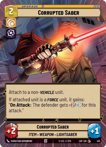 Corrupted Saber (Hyperspace) (451), Legends of the Force — Star Wars card price