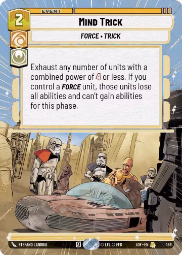 Mind Trick (Hyperspace) (466), Legends of the Force — Star Wars card price