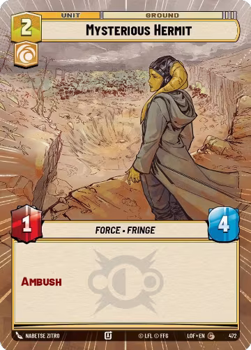 Mysterious Hermit (Hyperspace) (472), Legends of the Force — Star Wars card price