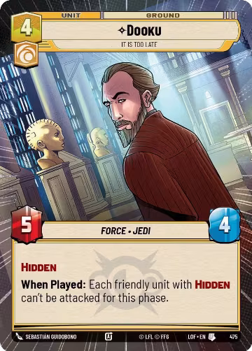 Dooku - It Is Too Late (Hyperspace) (475), Legends of the Force — Star Wars card price