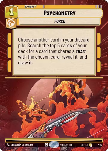 Psychometry (Hyperspace) (483), Legends of the Force — Star Wars card price
