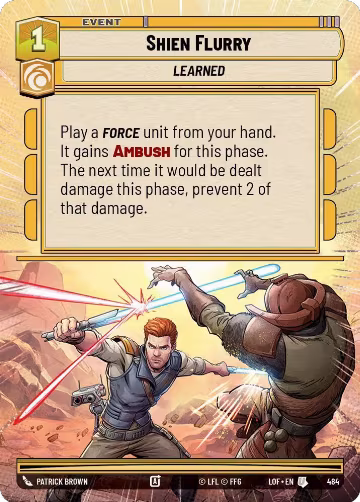 Shien Flurry (Hyperspace) (484), Legends of the Force — Star Wars card price
