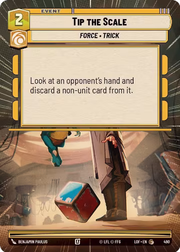 Tip the Scale (Hyperspace) (490), Legends of the Force — Star Wars card price