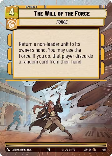 The Will of the Force (Hyperspace) (491), Legends of the Force — Star Wars card price