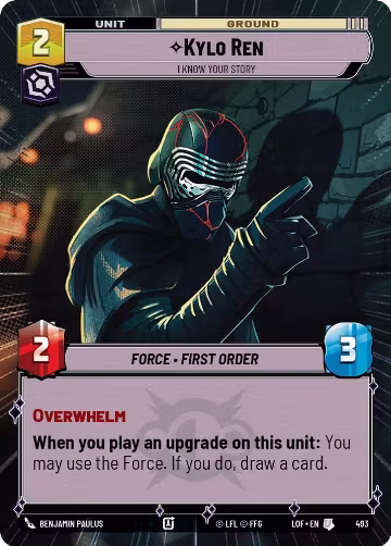 Kylo Ren - I Know Your Story (Hyperspace) (493), Legends of the Force — Star Wars card price