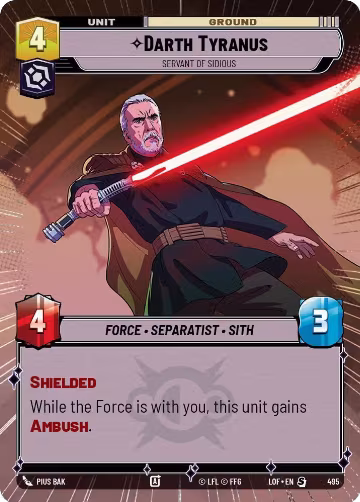 Darth Tyranus - Servant of Sidious (Hyperspace) (495), Legends of the Force — Star Wars card price