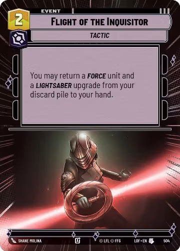 Flight of the Inquisitor (Hyperspace) (504), Legends of the Force — Star Wars card price
