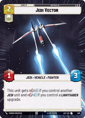 Jedi Vector (Hyperspace) (508), Legends of the Force — Star Wars card price