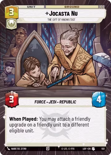 Jocasta Nu - The Gift of Knowledge (Hyperspace) (512), Legends of the Force — Star Wars card price