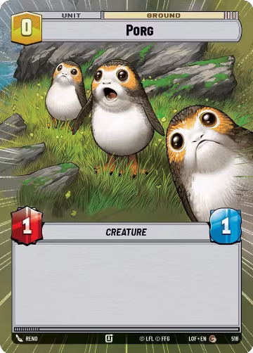 Porg (Hyperspace) (518), Legends of the Force — Star Wars card price