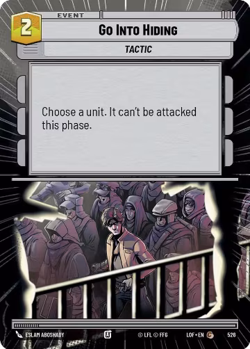Go Into Hiding (Hyperspace) (526), Legends of the Force — Star Wars card price