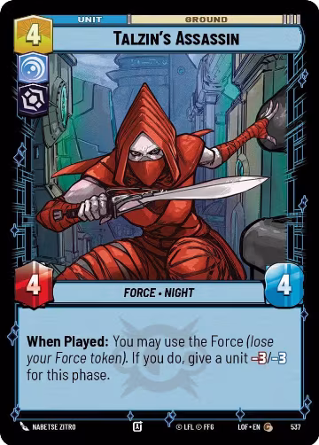 Talzin's Assassin (Foil) (537), Legends of the Force — Star Wars card price