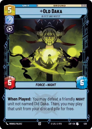 Old Daka - Oldest and Wisest (Foil) (538), Legends of the Force — Star Wars card price