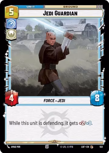 Jedi Guardian (Foil) (551), Legends of the Force — Star Wars card price