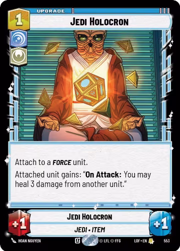 Jedi Holocron (Foil) (553), Legends of the Force — Star Wars card price