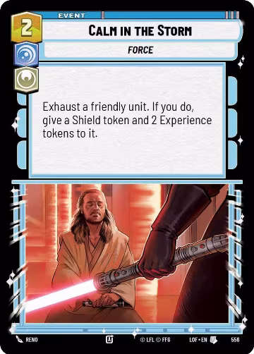 Calm in the Storm (Foil) (556), Legends of the Force — Star Wars card price