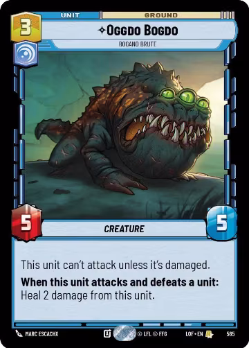 Oggdo Bogdo - Bogano Brute (Foil) (565), Legends of the Force — Star Wars card price