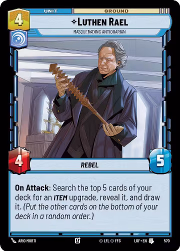 Luthen Rael - Masquerading Antiquarian (Foil) (570), Legends of the Force — Star Wars card price