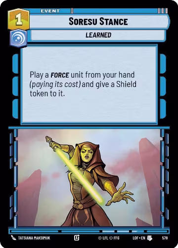 Soresu Stance (Foil) (578), Legends of the Force — Star Wars card price