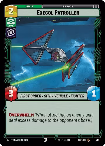 Exegol Patroller (Foil) (582), Legends of the Force — Star Wars card price