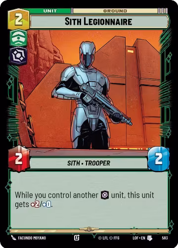 Sith Legionnaire (Foil) (583), Legends of the Force — Star Wars card price