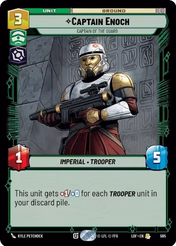Captain Enoch - Captain of the Guard (Foil) (585), Legends of the Force — Star Wars card price