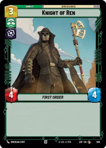Knight of Ren (Foil) (586), Legends of the Force — Star Wars card price