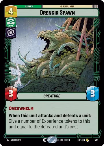 Drengir Spawn (Foil) (588), Legends of the Force — Star Wars card price