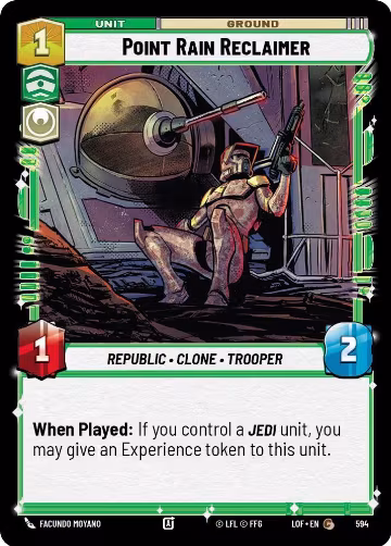 Point Rain Reclaimer (Foil) (594), Legends of the Force — Star Wars card price