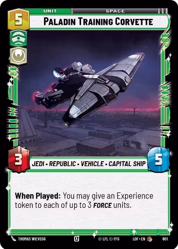 Paladin Training Corvette (Foil) (601), Legends of the Force — Star Wars card price