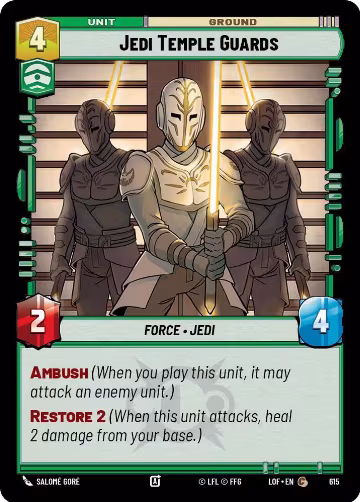 Jedi Temple Guards (Foil) (615), Legends of the Force — Star Wars card price
