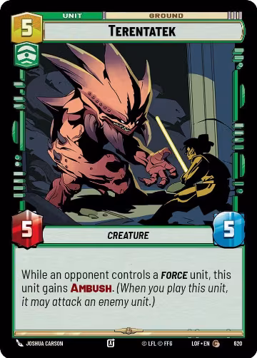 Terentatek (Foil) (620), Legends of the Force — Star Wars card price