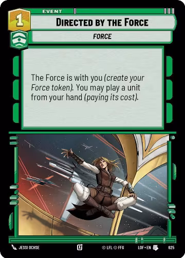Directed by the Force (Foil) (625), Legends of the Force — Star Wars card price