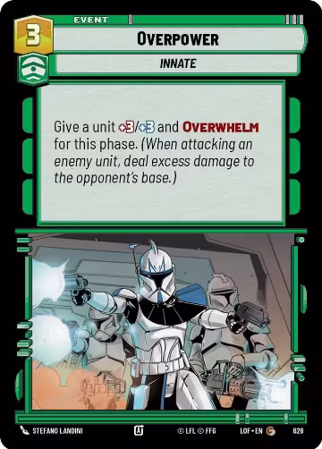 Overpower (Foil) (628), Legends of the Force — Star Wars card price