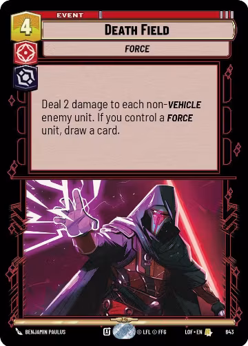 Death Field (Foil) (643), Legends of the Force — Star Wars card price