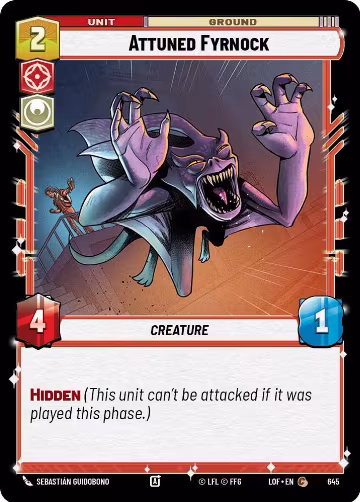 Attuned Fyrnock (Foil) (645), Legends of the Force — Star Wars card price