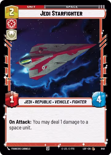 Jedi Starfighter (Foil) (646), Legends of the Force — Star Wars card price