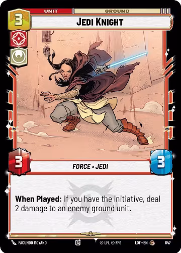 Jedi Knight (Foil) (647), Legends of the Force — Star Wars card price