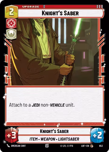 Knight's Saber (Foil) (653), Legends of the Force — Star Wars card price