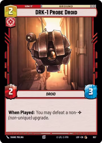 DRK-1 Probe Droid (Foil) (657), Legends of the Force — Star Wars card price